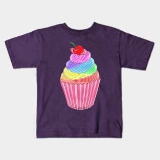 Rainbow cupcake Kids T-Shirt